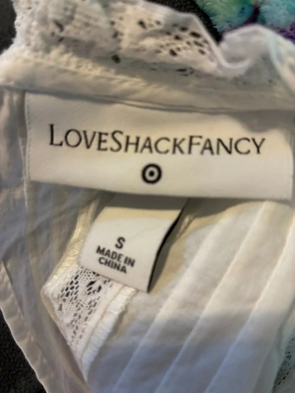 LoveShackFancy x Target Talulah in White Pintuck Yoke Lace Trim Dress XS - Picture 3 of 9